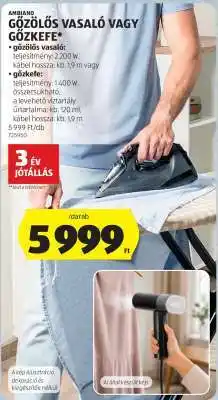 ALDI Ambiano Gőzölős Vasaló vagy Gőzkefe ajánlat