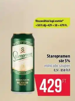 Coop Staropramen sör 5% ajánlat