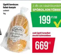 Coop Lipóti kovászos fehér kenyér ajánlat