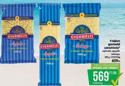 Coop Gyermelyi 4 tojásos száraztészta ajánlat