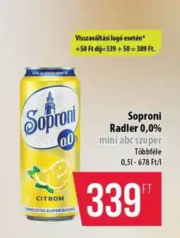 Coop Soproni Radler 0,0% ajánlat