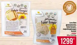 Coop Love Diet gluténmentes fehér kenyér, napraforgómagos kenyér ajánlat