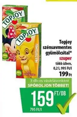 Coop Topjoy szénsavmentes gyümölcsital ajánlat