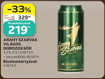 ARANY SZARVAS VILÁGOS DOBOZOS SÖR