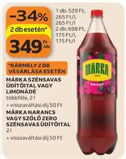 Auchan Márka Szénsavas Üdítőital vagy Limonádé ajánlat