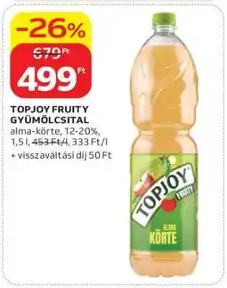 Auchan Topjoy Fruity gyümölcsital ajánlat