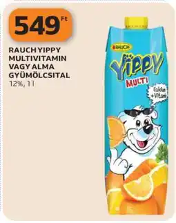 Auchan RAUCH YIPPY MULTIVITAMIN VAGY ALMA GYÜMÖLCSITAL ajánlat