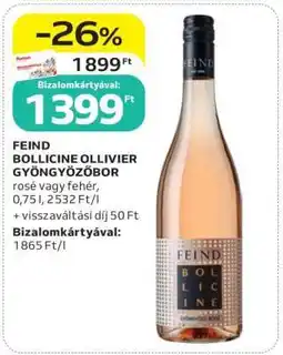 Auchan FEIND BOLLICINE OLLIVIER GYÖNGYÖZŐBOR ajánlat