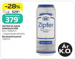 Auchan ZIPFER VILÁGOS DOBOZOS SÖR ajánlat