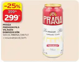 Auchan PRAGA PREMIUM PILS VILÁGOS DOBOZOS SÖR ajánlat