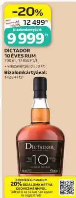 Auchan Dictador 10 éves rum ajánlat
