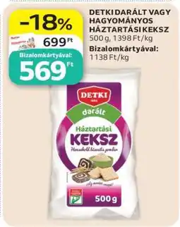 Auchan DETKI DARÁLT VAGY HAGYOMÁNYOS HÁZTARTÁSI KEKSZ ajánlat