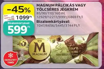 MAGNUM PÁLCIKÁS VAGY TÖLCSÉRES JÉGKRÉM