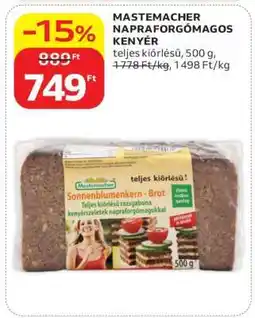Auchan MASTEMACHER NAPRAFORGÓMAGOS KENYÉR ajánlat