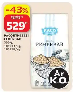 Auchan PACO ÉTKEZÉSI FEHÉRBAB ajánlat
