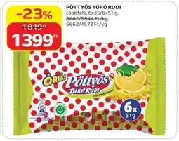 Auchan PÖTTYÖS Túró Rudi ajánlat
