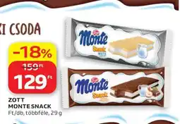 Auchan ZOTT Monte snack ajánlat