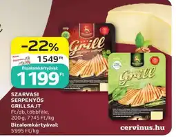 Auchan Szarvasi Serpenyős Grillsajt ajánlat