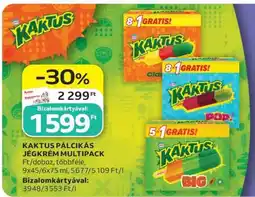 Auchan Kaktus Pálcikás Jégkrém Multipack ajánlat