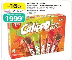 Auchan ALGIDA CALIPPO SUPER MIX JÉGKRÉM MULTIPACK ajánlat