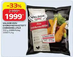 Auchan VALDOR ZIZU GYORSFAGYASZTOTT CSIRKEMELLFILÉ ajánlat