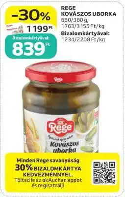 Auchan Rege Kovászos uborka ajánlat
