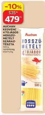 Auchan AUCHAN KEDVENC 4 TOJÁSOS HOSSZÚMETÉLT SZÁRAZTÉSZTA ajánlat