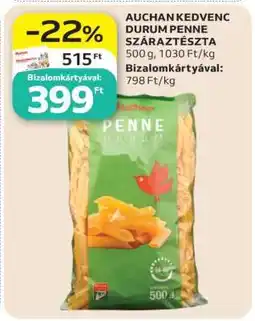 Auchan AUCHAN KEDVENC DURUM PENNE SZÁRAZTÉSZTA ajánlat