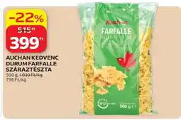 Auchan AUCHAN KEDVENC DURUM FARFALLE SZÁRAZTÉSZTA ajánlat