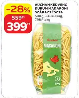 Auchan AUCHAN KEDVENC DURUM MAKARÓNI SZÁRAZTÉSZTA ajánlat