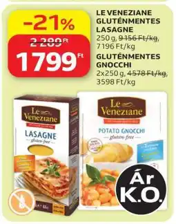 Auchan LE VENEZIANE GLUTÉNMENTES LASAGNE ajánlat