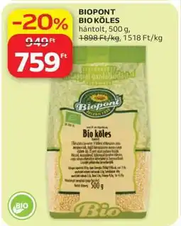 Auchan BIOPONT BIO KÖLES ajánlat
