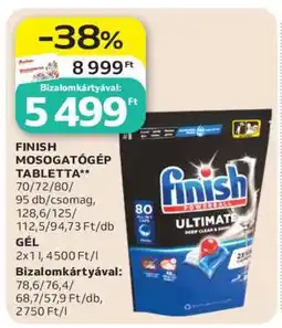 Auchan FINISH Mosogatógép-tabletta ajánlat