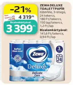 Auchan Zewa Deluxe toalettpapír ajánlat
