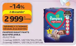 Auchan PAMPERS NIGHT PANTS BUGYIPELENKA ajánlat