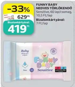 Auchan FUNNY BABY NEDVES TÖRLŐKENDŐ ajánlat