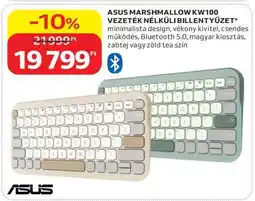 Auchan ASUS Marshmallow KW100 Vezeték Nélküli Billentyűzet ajánlat