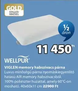 JYSK WELLPUR VIGLEN memory habszivacs párna ajánlat