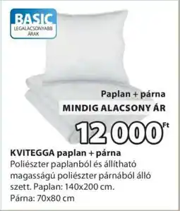 JYSK KVITEGGA paplan + párna ajánlat