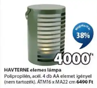 Havterne elemes lámpa