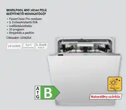 MediaMarkt Whirlpool WIO 3O540 PELG beépíthető Mosogatógép ajánlat