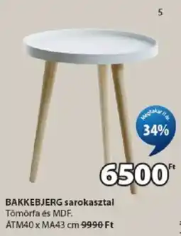 JYSK Bakkebjerg sarokasztal ajánlat