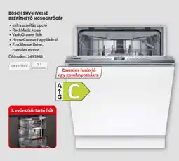 MediaMarkt Bosch SMV4HV15E beépíthető mosogatógép ajánlat