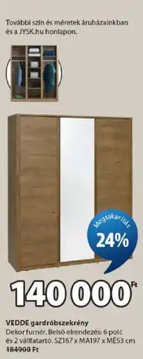 JYSK Vedde gardróbszekrény ajánlat