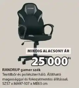 JYSK Randrup gamer szék ajánlat