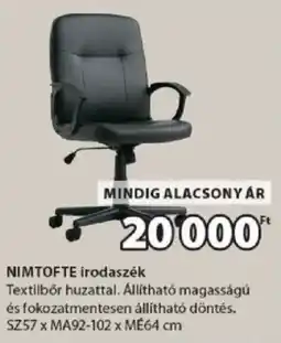 JYSK Nimtofte irodaszék ajánlat