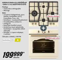 MediaMarkt Gorenje gázfőzőlap + beépíthető sütő ajánlat