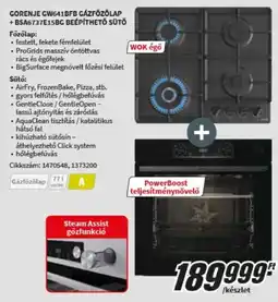 MediaMarkt Gorenje gázfőzőlap és beépíthető sütő ajánlat