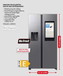 MediaMarkt Samsung RS90F66BETEO side by side hűtőszekrény ajánlat
