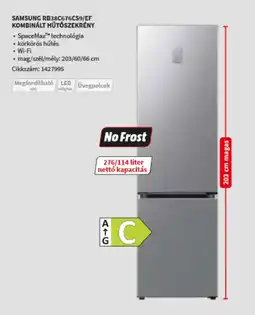 MediaMarkt Samsung RB38C676CS9/EF kombinált hűtőszekrény ajánlat